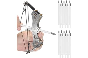 REAWOW REWOW Mini Compound Bow and 20 Arrows Set for Adult and Youth Archery Set Right/Left Hand Pocket Bow with Arrow Target for Archery Outdoor Shooting