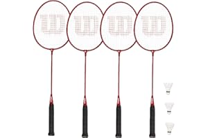 Wilson 2 & 4 Player Badminton Sets all inc Shuttles (Red Tour 4 Player)