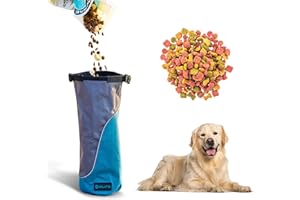 OLIFE Pawtour Sac friandise pour Chien Sac de Nourriture Multifonctionnel avec Mousqueton pour Les Voyages ou Les Activités en Extérieur