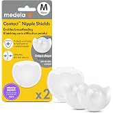 Medela Contact Nipples for Breastfeeding, Silicone and BPA Free Thin Protectors 1 Pack with Two Protectors (20 mm) and Case