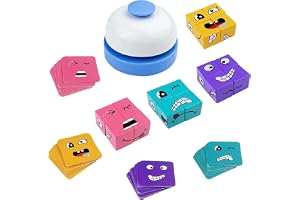 Ravytha Mix Face Game, Face Changing Cube med Klocka, Magisk Ansiktsväxlande Kub, Träspel, Träspel, 3D-Pussel, Changing för b