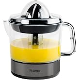 Bestron Citrus Juicer, 0.7 L, Removable Jug, Transparent Lid, Two Cones for Small and Large Citrus, Motor with Bi-Directional