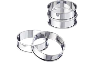 Patisse pieczenia 4-częściowy zestaw pierścionków tart 8 cm.