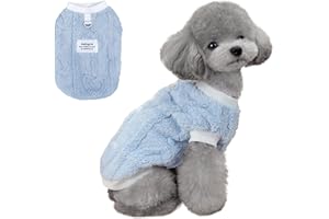 Jemmytu Hundepullover Kleine Hunde, Hunter Hundepullover, Hundepullover Kleine Mittelgroße Hunde, Katzen Kleidung, Chihuahua Kleidung, Katzenpullover, Winter Warmer Hunde Pullover (Blau, S)