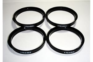 4 CENTRADORES DE LLANTA 72.5-66.6 AROS PARA LLANTAS ACEV ARTEC ASA BINNO BOSSEN BORBET ICW RH SMOOR STILAUTO