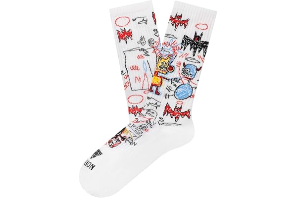 Jimmy Lion Chaussettes Basquiat en coton peigné. Tailles 36-40 | 41-46 en demi-mollet.