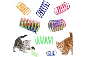 Petnice 12 Pcs Cat Creative Springs Toys - Interactive, Durable Plastic Toys for Swatting, Biting, Hunting Kittens