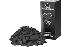 Heka Naturals Shungite Water Chips | Water Filter Crystals For Drinking Water Ideal for Water Purification, Healing Crystals, Home Decor, Great For Use As Water Filter With Your Camping Gear (1000g)