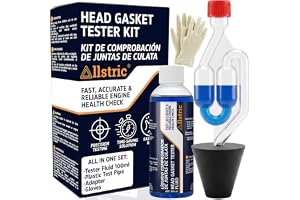 Allstric CO2-tätningsdetektor | tätningstestare för bil och motorer, universalkit med 50 tester, blocktest för kylvätskeläckage och motorgasanalysator