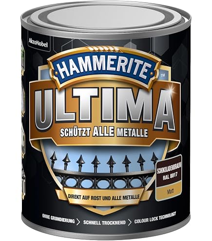Metallschutzlack Matt Rotbraun RAL 8012 – 1 Liter, Für Innen & Außen, Rostschützend