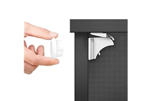 Dokon Cerraduras Magnéticas de Seguridad para Niños (10 cerraduras + 2 llaves) Bloqueo de Seguridad para Bebés, Cierres de seguridad Para Cajones Armarios, Sin Tornillos o Perforación