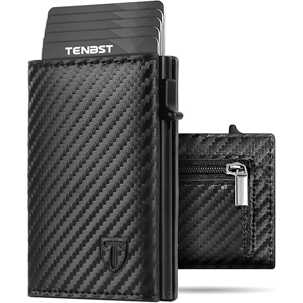 Portafoglio Minimale Portafoglio Uomo Slim In Pelle Con