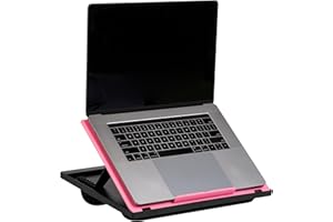 Mind Reader Support pour Ordinateur Portable - Plateau de lit - Pliable - Portable - en Plastique - Rose - 37,5 x 27,9 x 18,5 cm (L x l x H)