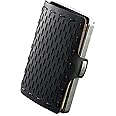 I-CLIP Original Wallet with Coin Compartment, Leather Wallet, Credit Card Holder with Money Clip, Wallet, Slim Wallet, Black with Silver Frame