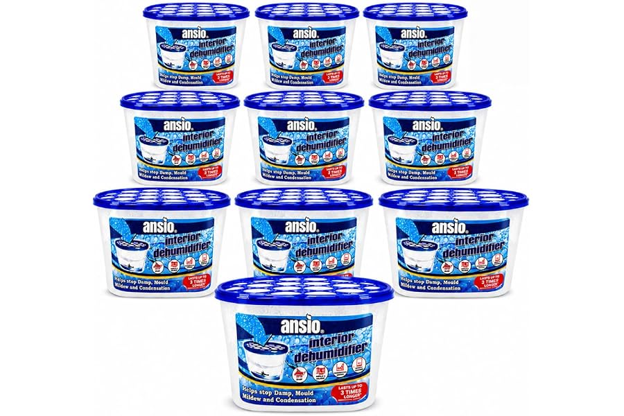 ANSIO Deshumidificador para interiores, removedor de condensación, absorbente de humedad,humedad, moho, humedad en el ho