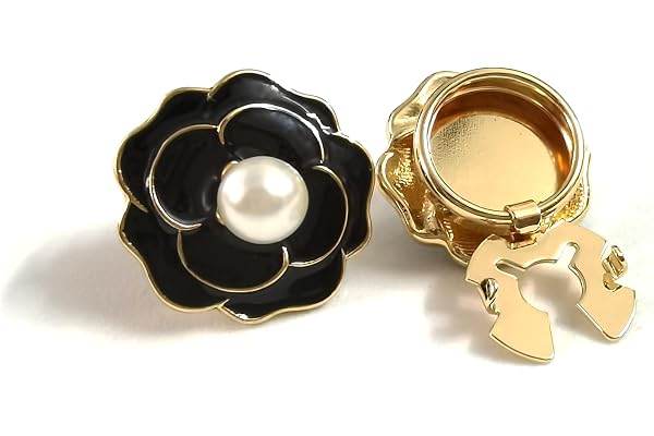 Climple Knappskydd för kvinnor, blusar, manschettknappar med blomma, gyllene basknappskydd, manschettknappar, klänning, skjorta, Tux-skjorta