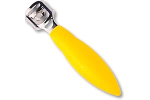 Credo Popart - Rallador de callos, color amarillo y cromado