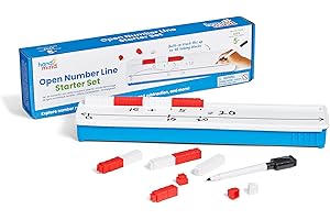 HAND2MIND Learning Resources Ligne Numérique Ouverte Starter Set 96819, Dès 5 Ans, Ressource Maths pour Addition, Soustraction, Multiplication, avec Cubes et Feutre Effaçable