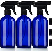 VANTOBEST Flacon Verre Ambré 250 Ml Pulvérisateur – Buse Brume/Jet Réglable – Parfait Pour Huiles Essentielles & Nettoyage