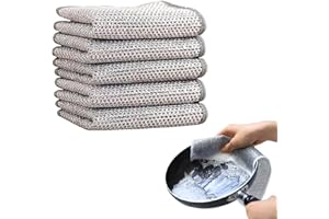 Viilich 5 panni multiuso in filo, panni per la pulizia della parte superiore, multiuso non scratch Wire Dishcloth, per bagnato e asciutto, panni per la pulizia riutilizzabili, per la cucina