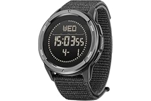 DIDITIME Taktische Uhren für Männer, Militärische Uhren für Männer, Wasserdicht 164FT, Fitness Uhr, Herren Digital Uhren mit Kompass, Metronom, Schrittzähler, Leichte Atmungsaktive Nylon Uhr