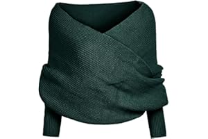 ‎ASUDARO Asudaro Elegante Winter Warm Gestrickt Schals Umhang Einfarbig Wrap Schal Shawl Cape Strickschals Cape Schal Stola aus Wolle mit Ärmel für Frauen und Männer