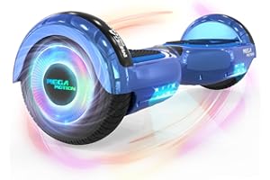 ‎MEGA MOTION MEGA MOTION Hoverboards für Kinder, 6.5 Zoll Zweirad Selbstbalancierendes Hoverboards mit Bluetooth Lautsprecher, Kommt mit cool leuchtendem Rad, mit LED-Leuchten, Geschenk für Kinder und Jugendliche