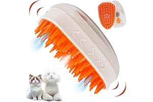 DGMYFY Spazzola a Vapore per Cani Con Irradiazione UV,Massaggio Vibrante,Pulire e Toelettatura 4 in1,Spazzola a Vapore per Cani a Pelo Lungo di grandi dimensioni,Spazzola Vapore Gatti e Cani(Con Vibrazione)