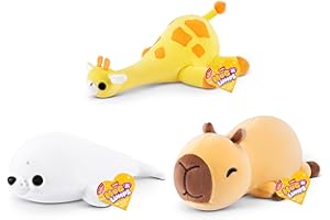 Hug-A-Lumps 3 Pack Random Assortment 1.5kg Weighted Cuddly Squishy Animal Plush by Zuru, Comfort Plushies for Anxiety Relief, Calming Soft Toy for Kids and Adults