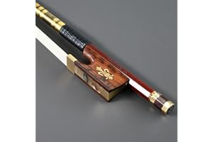 Archet hybride en fibre de carbone pour violon 4/4 VINGOBOW 127 V en forme de fleur de lys et grenouille 4/4 entièrement raide en crin de cheval naturel pour joueur professionnel