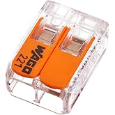 Wago Lever Clamp Connecting 2 x 0.2-4 mm&sup2;, Pack of 10, BLV221412 | Compact terminals for rigid and flexible conductors up to