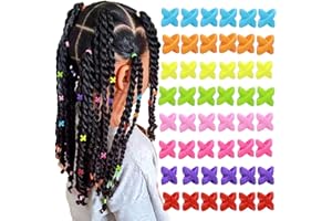 GlamRays 50 perline colorate per capelli a clip, per trecce, dreadlock e accessori per capelli per bambini e donne