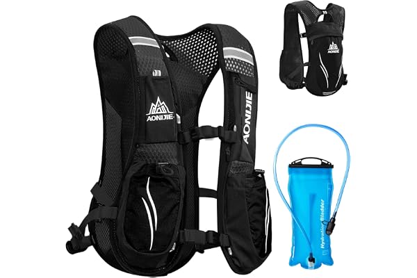 Azarxis Sac Hydratation Running 5,5L Gilet de Course à Pied Sac à Dos Trail Léger pour Homme Femme Randonnée Marathon Vélo