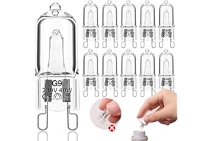 UNNDERWISS Ampoule G9 10pcs 40W 230V 2900K 480LM Dimmable Warm White G9 ampoule halogène Convient pour les ampoule four, les lampes de plafond,les lampes murales, l'éclairage d'armoire et ainsi de suite.
