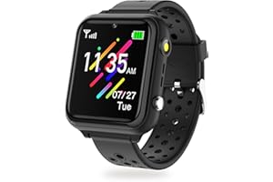 Jwatch Kids Smart Watch Phone Sos with 10 storys 16 Puzzle Games Stopwatch Alarm Clock Kids Watches Toys for 6 7 8 9 10 11 12 Boys Girls Gift for Birthday Christmas (Black)…