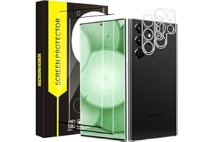 Carantee 2+2 Stück Schutzfolie für Panzerglas für Samsung Galaxy S22 Ultra 5G mit Kameraschutz, 3D Bläschenfrei Schutzglas, Ultra Klar Samsung Galaxy S22 Ultra Displayschutzfolie