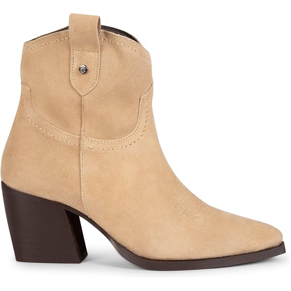 Botines Mujer MiMaO Piel Con Tachuelas | Tacón 5 Cm | Hechos En España | Cremallera Lateral Y Suela Antideslizante