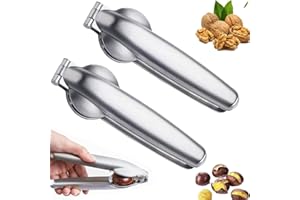 HBSFBH Kastanien Clip, 2 pcs Maronizange, Kastanienzange, Edelstahl Metall Kastanienschneider, Nussknacker, Chestnut Opener, Walnuss Zangen Öffner, Maronen Messer, für Walnüsse, Kastanien, Nüsse