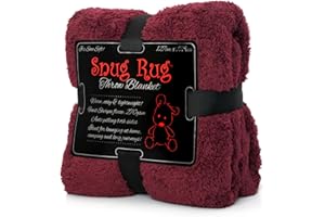 Snug Rug Narzuta na sofę, koc z polaru – oryginalny, luksusowy, wysokiej jakości koc Sherpa, ciepły polar, narzuta na kanapę, 127 x 178 cm (śliwka)