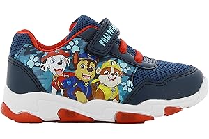 LEOMIL Basket Pat Patrouille Garçon et Fille de 2 à 6 Ans, Chaussures Enfant Lumineuses, Confortable, Jolie et à la Mode, Sneaker Clignotante à Scratch, Idéal pour l’École et l’Extérieur, Bleu