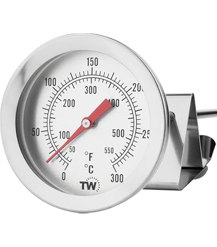 Termometro Da Forno Acciaio Kuchenprofi Termometro Forno - Acciaio Inox 50-300°C 7.5cm Da Appoggio O Appendere Termometri Per Forno