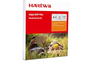 A3 OHP Film for Inkjet Printing - 40sheets Overhear Projector Transparency Film 420x297mm Hartwii