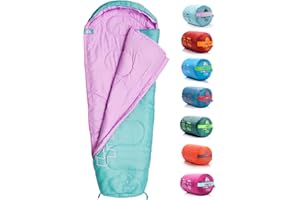 Sac de Couchage Enfant METEOR YMER – Sac Momie 160 cm – Léger – Chaud – Compact – Hollow Fibre – 3 Saisons – Camping et colonie