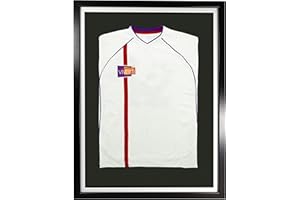 Telaio Vivarti DIY Junior Standard Sports Shirt Display 50x 70cm - Telaio nero, Telaio interno bianco, Scheda di supporto nero