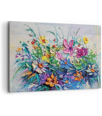 Wynwood Studio Arte em tela moderna floral e botânica - flores verde-azulado vítreo, arte de parede