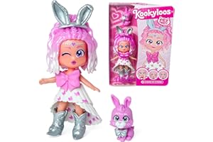 KOOKYLOOS Pet Party ALICE – Alice doll with rabbit pet. Includes Alice doll, 1 pet, fashionable outfit and shoes and 1 accessory. 1 doll, 3 different faces!