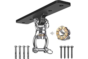 Dolibest Suspension de Plafond Hamac Balançoire Fixation pour Aire de Jeux Intérieur Extérieur Chaise de Yoga Corde Sacs de Frappe