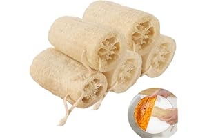 SXCCNW Natürliche Luffa Schwamm 5 Stücke - Gurke Badeschwamm, Peeling Duschschwamm Spülschwämme für Körperpflege, Küche, Bad Scrubber und Seife 12.1 cm