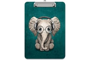 Piasoenc Porte-blocs en plastique, Porte-blocs décoratifs, Porte-blocs en plastique avec clip en métal, format A4 standard, format lettre, Planche à pince de bureau pour étudiants, bureau