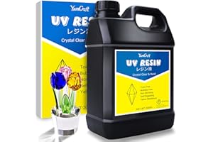 YUMCRAFT Resina UV – 2000 g de resina UV transparente de secado rápido adhesivo UV para fabricación de joyas, moldes de resina, manualidades – Mor de olor, sin burbujas, resina epoxi dura UV para bricolaje
